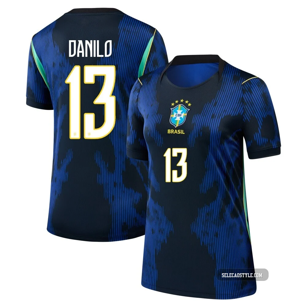 Danilo ＃13 Brazil National Team Authentic Blue Women's 2026 Away