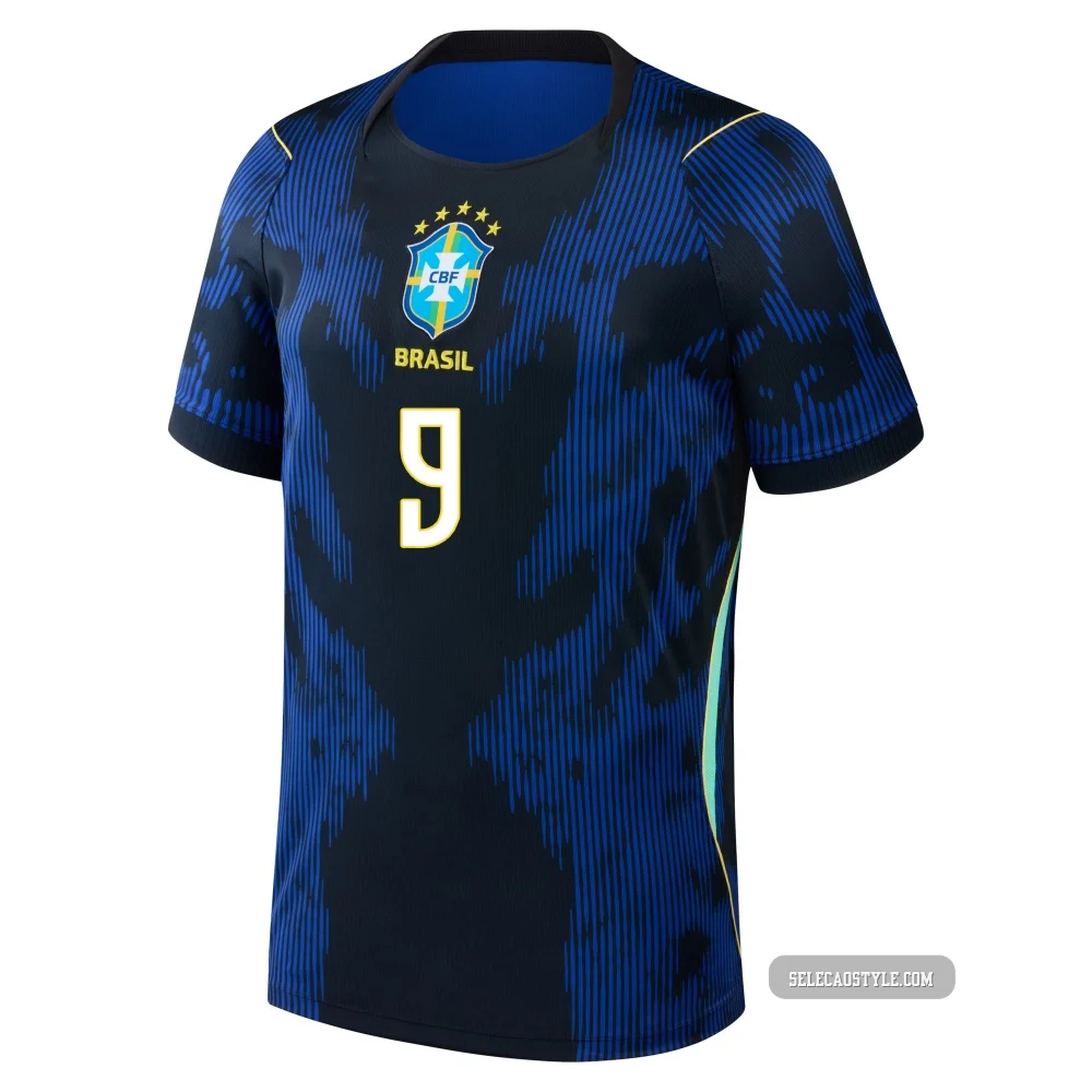 ブラジル代表 ENDRICK 9番 ジャージ Endrick ＃9 Brazil National Team Replica Blue Youth 2026 Away